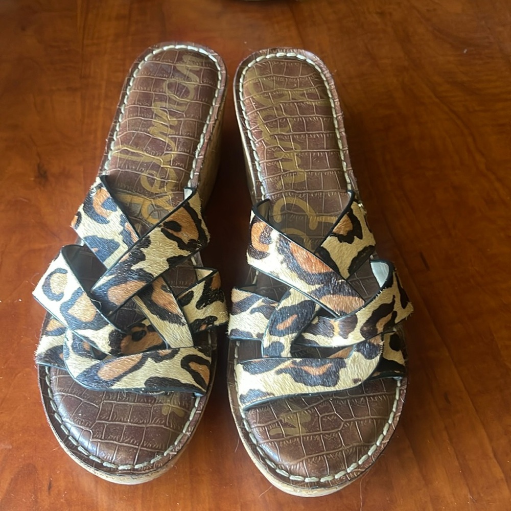 Sam Edelman Slip-on Leopard Sandals